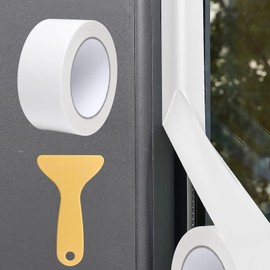 Storystore White Window Sealing Tape, 2 in X 70 FT Weather Stripping Tape, Window Draft Isolation Sealing Film Tape, Windproof, No Residue