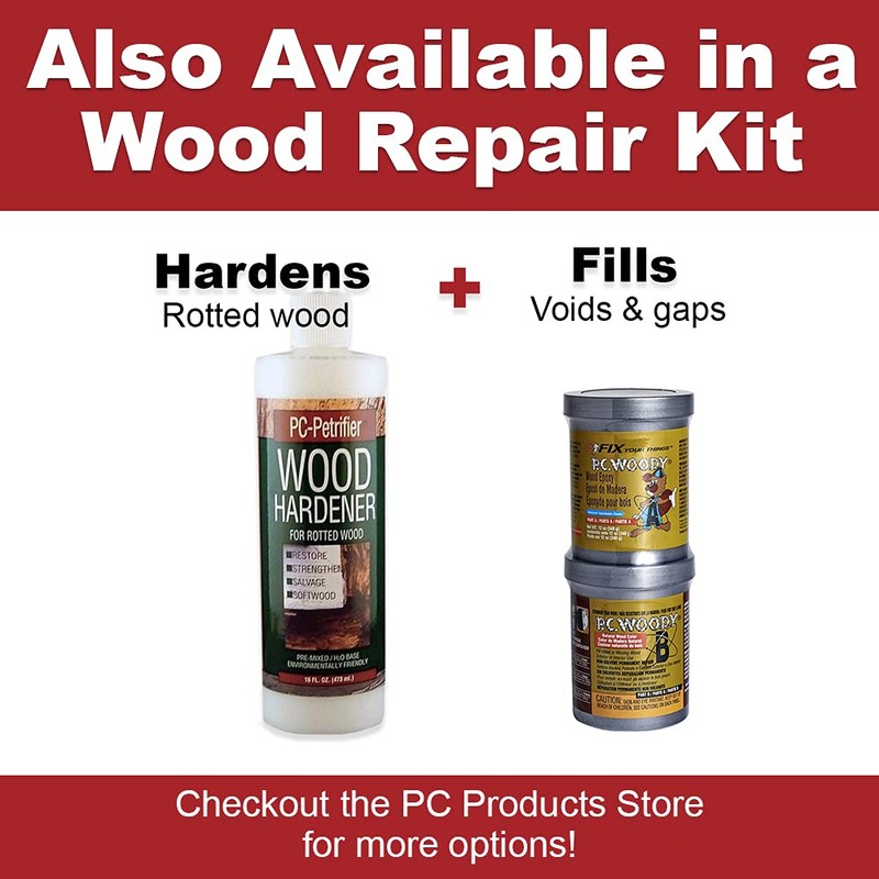 PC Products PC-Woody Wood Repair Epoxy Paste, Two-Part 12 oz