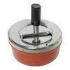 2 Pack Round Push Down Ashtray with Spinning Tray Retro