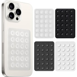 4 Piezas Ventosas para Celular, Soporte Teléfono con Ventosa Compatible con iPhone y Android, Soporte para Teléfono Ducha.