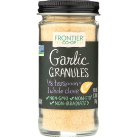 Frontier Co-Op Organic Garlic Granules, Non GMO, Non ETO, Non Irradiated, 2.7 Ounce Bottle (Pack of 1)