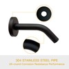 1 Pcs 6IN Shower Arm with Flange, Wall Mounted Shower