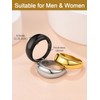 Stainless Steel Dome Bubble Ring Minimalist Stackable Wide Band Ring