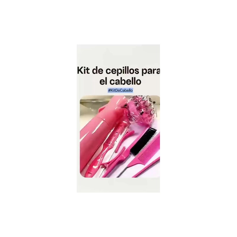 Kit 11pz Peine De Masaje De Cepillo Adecuado Cabello Rizad