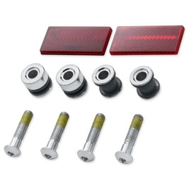 Chrome Detachable Docking Hardware Kit Harley Davidson Softail Quick Release Rear Passenger Sissy Bar Backrest 2003-2017 Detachables Back Rest 53932-03A 03 Fat Boy Deluxe Slim SissyBar FatBoy Springer