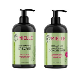 Mielle - Rosemary Mint - Biotin Infused - Hair Growth Products for Stronger and Healthier Hair - Shampoo & New Conditioner Styling Bundle Set 2 PCS