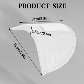 2 Pairs Set-in Shoulder Pads Thickness 1.5cm Breathable Sponge Pads Shoulder Enhancer Sewing Supplies for Women Men Sloping High Low Shoulders Blazer Suit T-Shirt (Black+White, 2 Pairs