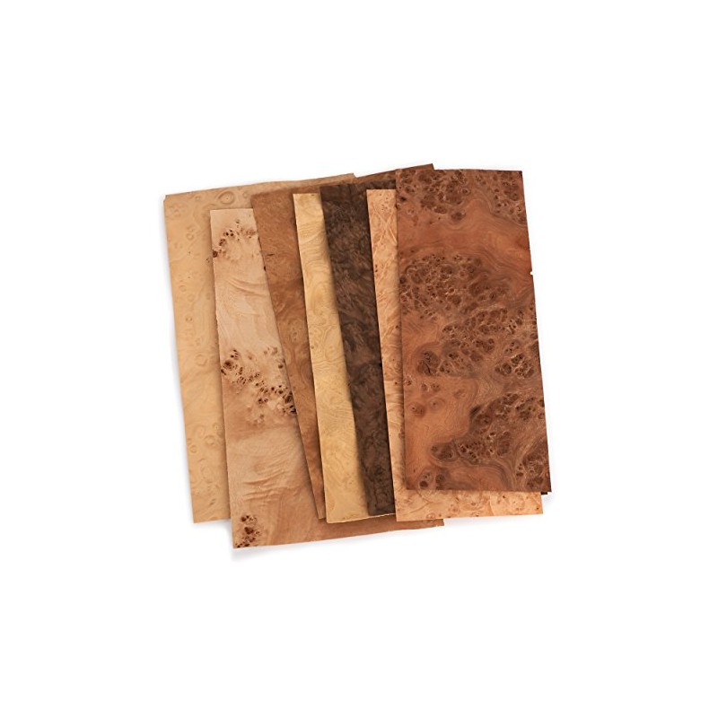 Sauers Mixed Burl Variety Veneer Pack, 3 Sq Ft