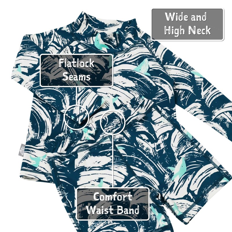 JAN & JUL UV Protective Two-Piece Boys Rash Guard Set,