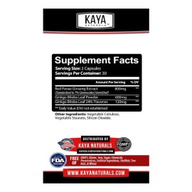 Ginseng + Ginkgo 1520mg Apoyo Cerebral (60 Caps) Americano Sin Sabor