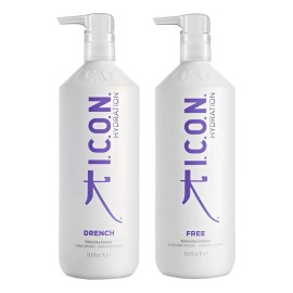Kit Hidratación De I.c.o.n. Products Drench Y Free De Litro.