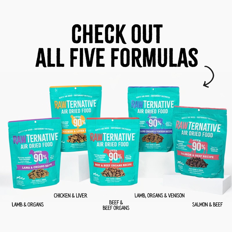 RawTernative Air Dried Dog Food, High Protein, Over 90% Real