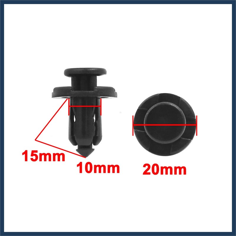 INFINAUTO 20Pcs Fit 10mm Hole Plastic Rivets Fastener Fender Bumper