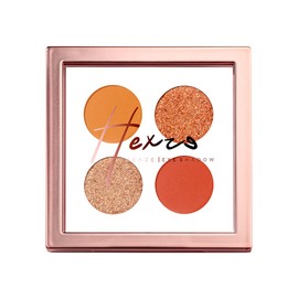 HEXZE 4 Color Eyeshadow Palette, Nebula, 4 Colors Eyeshadow F02 Sunset Galaxy
