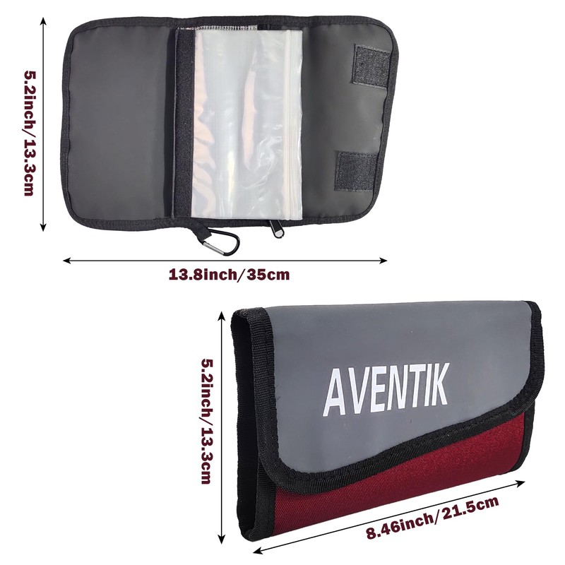 Aventik Fishing Tackle Organizer Case Soft Bait Binder Plastic Baits