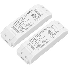 EMITEVER Triac Dimmable Driver,2 Packs 60W Power Supply,AC 120V to DC 24V Transformer,Compatible with Lutron and Leviton Dimmers,for LED Lighting,Class 2,ETL Certified