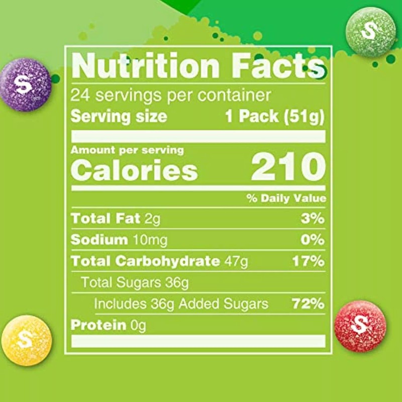 SKITTLES Sour Chewy Candy Bulk Pack, 1.8 oz (24 Full
