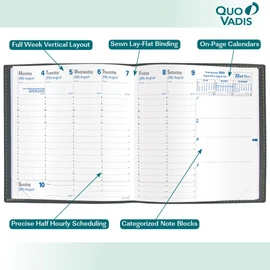 Quo Vadis 2026 Refill for Executive - Weekly Planner - 13 Months, Dec. to Dec. - 6 1/4 x 6 1/4" - Time Management Appointment Organizer