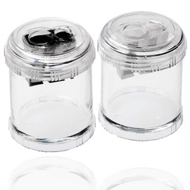 WEKOIL Manual Pencil Sharpener Double Holes Duty Metal Sharp Blade Jumbo Crayon XL Sharpener with Large Round Catches Sharpening Regular Pencils HB Graphite Colored Pencils for Students Teachers