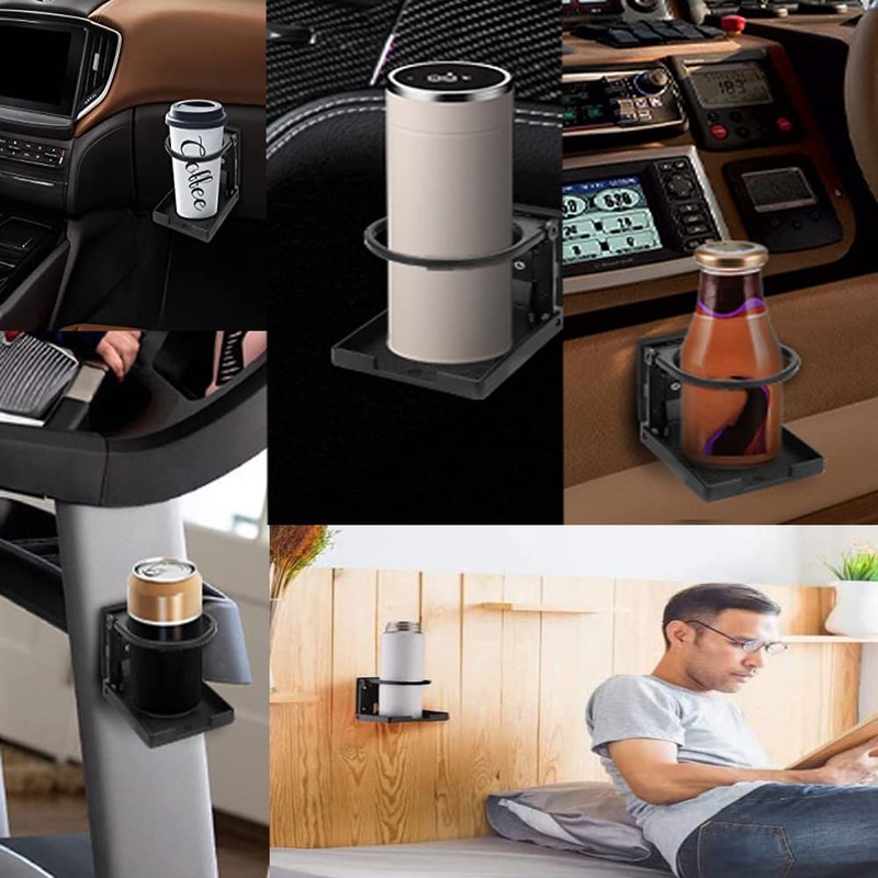 Car Drink Holder Set of 2 Foldable Plastic Bottle Water