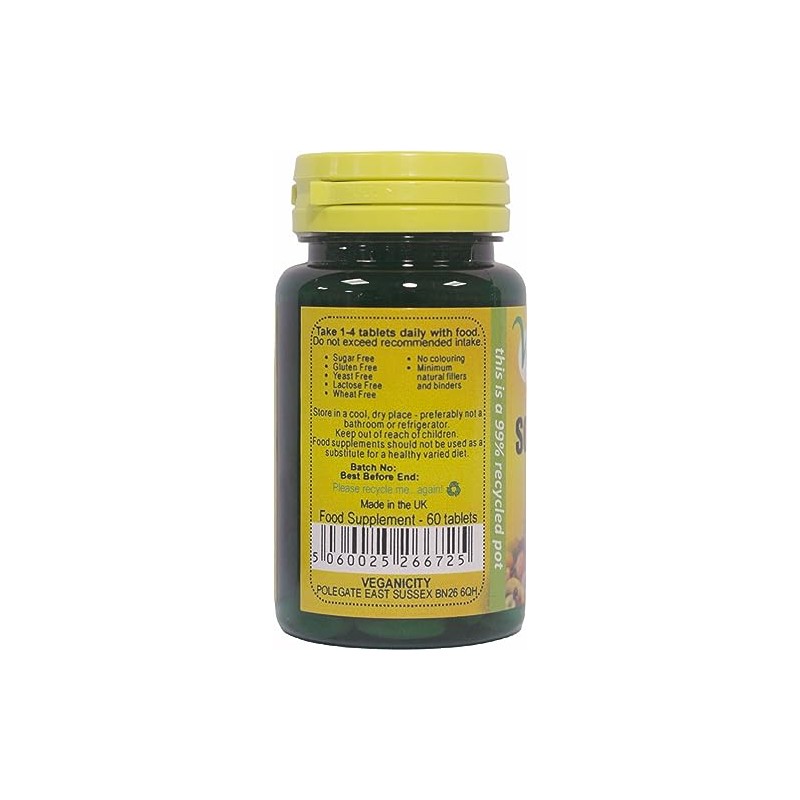 Softer-C 500 : Non-Acidic Vitamin C Supplement 500mg : 60
