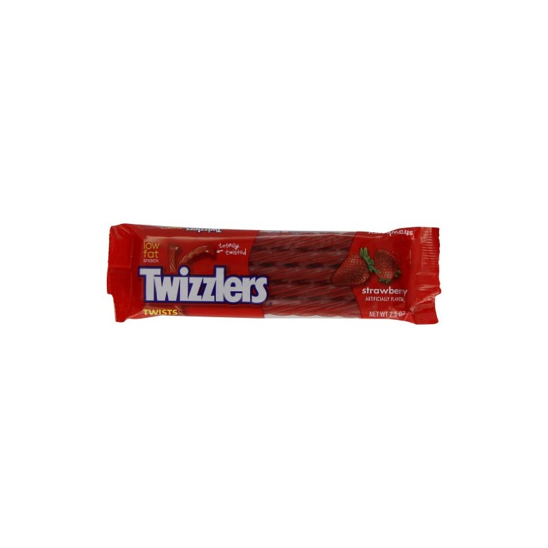 TWIZZLERS Twists, Strawberry Flavored Licorice Candy, 2.5 Ounce Packet (Pack