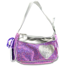 Expressions Girl / Heart Handbag with Accessories, 1 Assorted Pink, Fuschia, or Purple