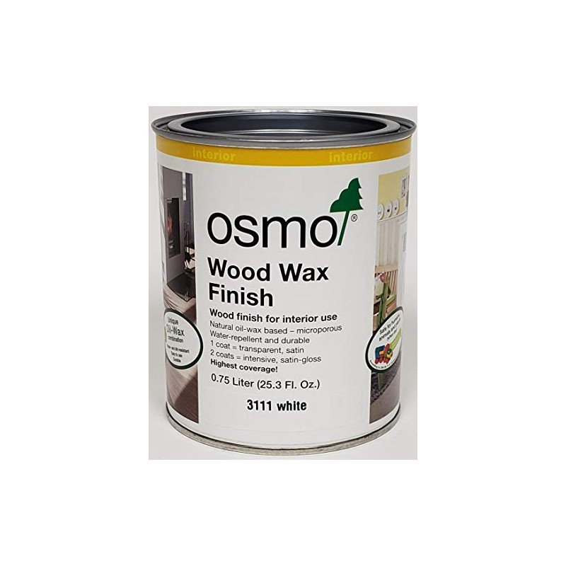 Osmo Wood Wax Finish Transparent, 3111 White - .750 Liter