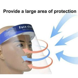 Unbranded 10PCS Safety Full Face Shield Reusable Washable Face Mask Clear Protection Cover