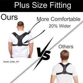 King Mills Plus Size Back Brace, Back Brace Posture Corrector for Women, and Men, Ideally Use as Plus Size XL to XXXL Back Straps for Posture, Hydrolabs Posture Fix, or Rounded Shoulder Corrector