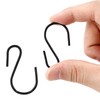 Rierdge Metal Small S Hook Black Hanging Hooks S Shaped