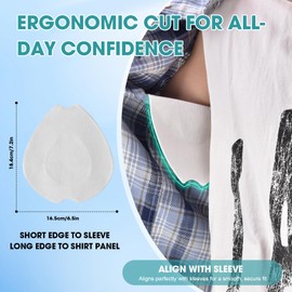 Armpit Sweat Pads, Underarm Sweat Pads for Women and Men [10 PCS], Sweat Pads for Under Arms with Waterproof & Absorbent Cotton, Extra-Wide, No-Glue Surface, Leak-Proof Comfort Fit