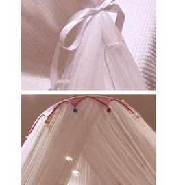 Dream Hanging Dome Mosquito net Bed Canopy Mosquito Net Round Bed Curtains with Queen King Size（Pink）