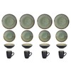Home VSS, Stoneware Dinner Set Reactive Glaze (16pc Set, Java