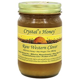Crystal's All Natural - 100% Pure Raw Honey Western Clover - 17 oz.