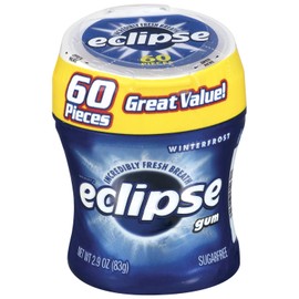 Eclipse Winterfrost Sugarfree gum, 60 Piece Bottle