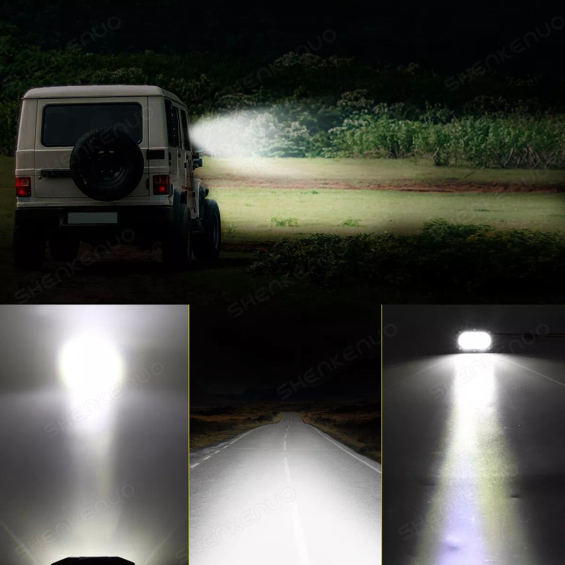 SHENKENUO 4P 4'' LED Head Lamp for Caterpillar Skid Steers