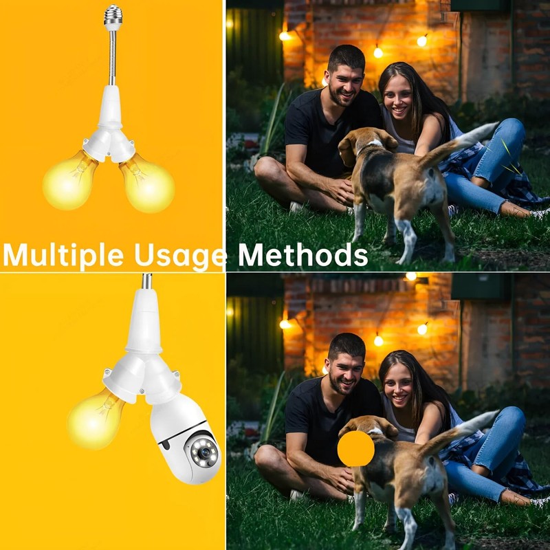 Light Bulb Extender Socket (2-Pack), 30 CM 12 Inch Socket