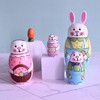 Wooden Russian Nesting Dolls Rabbit Shape Wood Nesting Dolls for