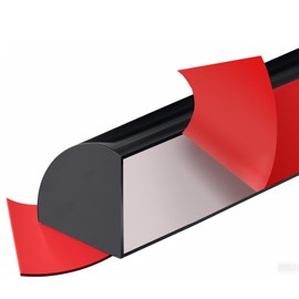 3/4″Flexible Quarter Round Molding Peel and Stick Rubber Trim Molding 4.92Ft Double-Sided Self-Adhesive Strips.DIY for Wall Seams, Floor Edges, Fireplaces, Bathroom Bathtubs, Countertops 59inch Black