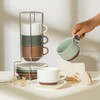 Sweese 8 Ounce Cappuccino Cups Set of 4, Porcelain Stackable