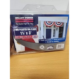 Valley Forge American Fan Flag 1.5' x 3' Polycotton Sentinel 100% Made in U.S...