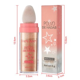 Highlighter Puder Stick, Fairy Powder, Highlighter Makeup Puder Stick, Highlight Patting Puder, Körper Aufhellen Schimmer Sparkle Patting Puder für Gesicht Augen Lippen Haare, Goldbraun