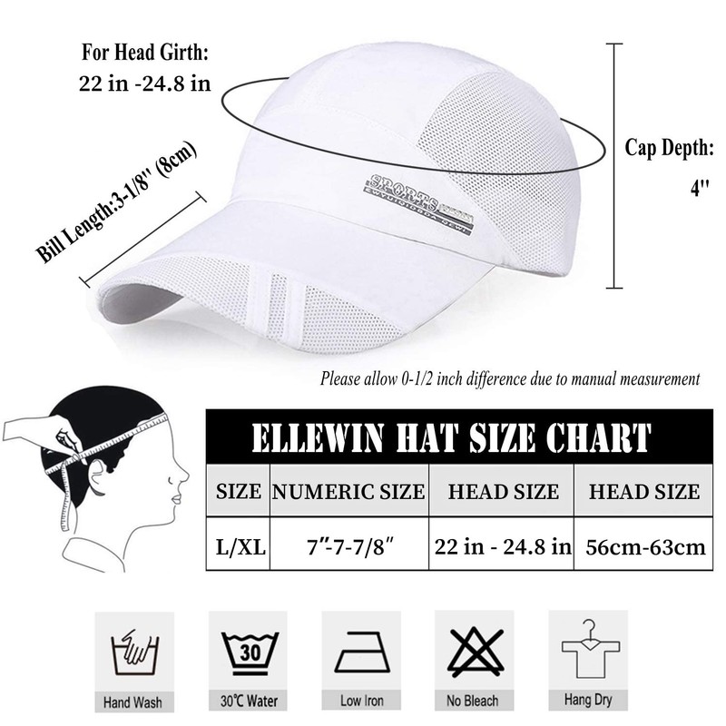Baseball Cap Quick Dry Mesh Cooling Sun Hats Sports Caps