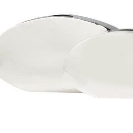 The Novogratz Stainless Steel Metal Decorative Vase Centerpiece Vases with a Sleek Mirror Finish, Set of 2 Flower Vases for Home Decoration 7", 6" H, Silver