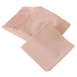 SARO LIFESTYLE 222.RS20S Ogni Giorno Collection Cotton Solid Color Table Napkins (Set of 12), 20", Rose