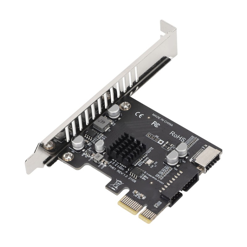 Expansion Card PCIE to USB 19Pin Good Conductivity One Piece