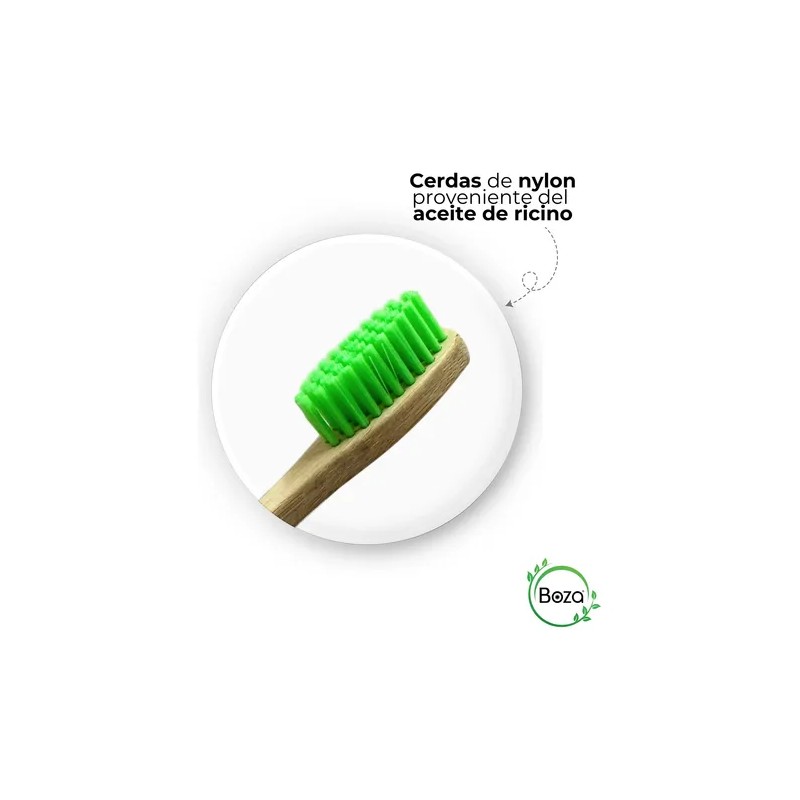 Paquete 100 Cepillo Dientes Bambú Adulto Biodegradable Media
