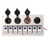 Rocker Switch Panel 8 Gang 12‑24V 5 Pin Blue Light