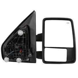 FEIPARTS Tow Mirrors Towing Mirrors Fit for 2004-2014 for Ford for F-150 Pickup Truck Towing Mirrors with Left Right Side Turn Signal Power Heated Puddle Auxiliary Light with Chrome Housing